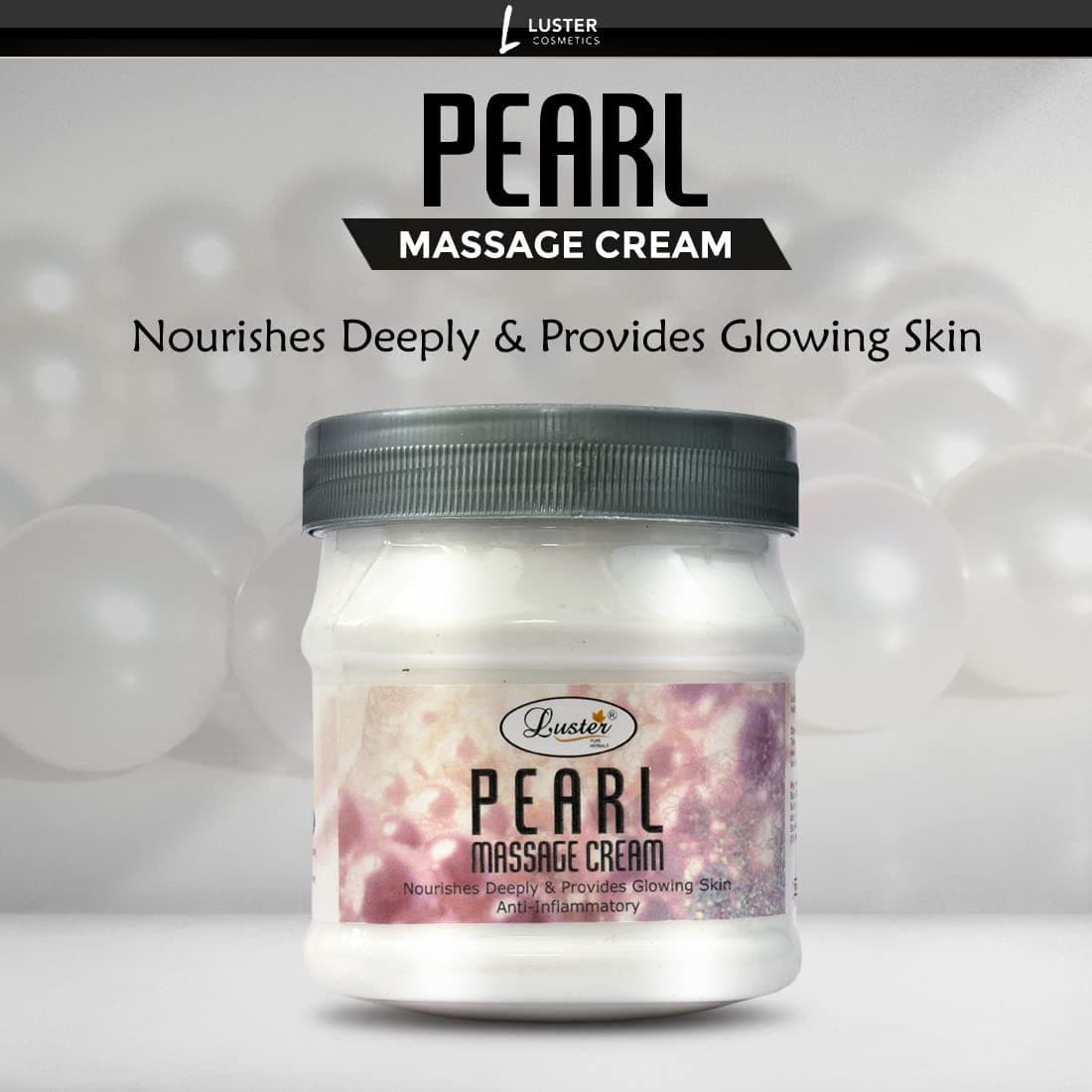 Luster Pearl Facial Kit | Helps Nourishes Deeply | Pearl Facial Scrub | Pearl Massage Cream | Pearl Massage Gel | Pearl Face Pack | Pearl Facial Kit for Women & Men | No Paraben - 500 ml (Pack of 4). - Luster Cosmetics