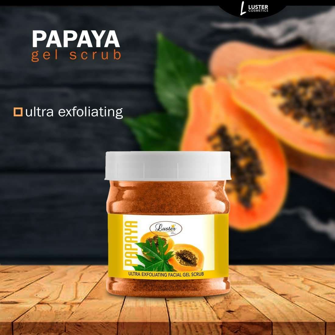 papaya gel scrub