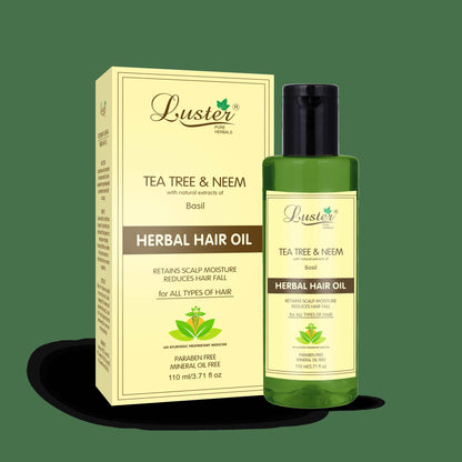 Luster Tea Tree & Neem Herbal Hair Oil (Paraben & Mineral Oil Free)-110ml.
