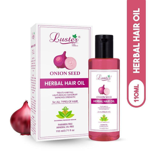 Luster Onion Seed Herbal Hair Oil (Paraben & Mineral Oil Free)-110 ml.